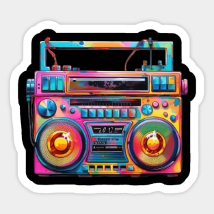 Retro Hip Hop Boombox Sticker